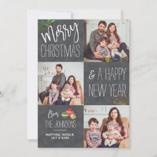 Cartes Pour Fêtes Annuelles Jour férié de photos personnalisé Chalkboard