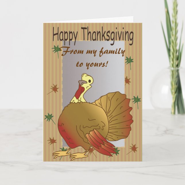 Cartes Pour Fêtes Annuelles Jour heureux de la Turquie ! (Devant)