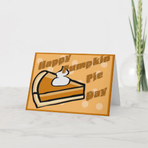 Cartes Pour Fêtes Annuelles Jour heureux de tarte de citrouille de