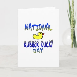 Cartes Pour Fêtes Annuelles Jour mignon en caoutchouc national