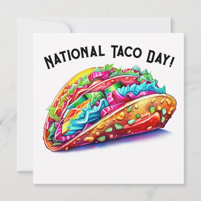 Cartes Pour Fêtes Annuelles Jour national du Taco (Devant)
