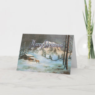 Cartes Pour Fêtes Annuelles JOURNAL HIVER SOIR CABINE par SHARON SHARPE