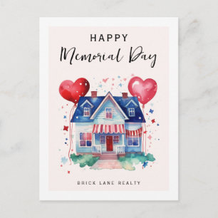 Cartes Pour Fêtes Annuelles Journée commémorative Aquarelle Immobilier Promoti