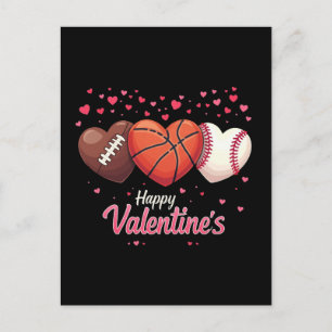 Cartes Pour Fêtes Annuelles Journée des Valentines de baseball de football de 