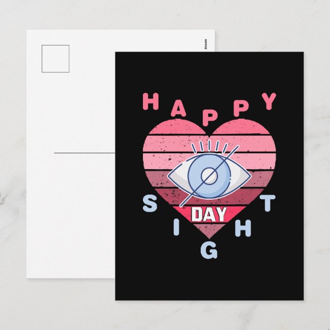 Cartes Pour Fêtes Annuelles Journée Heureuse de la Vue (Devant / Derrière)