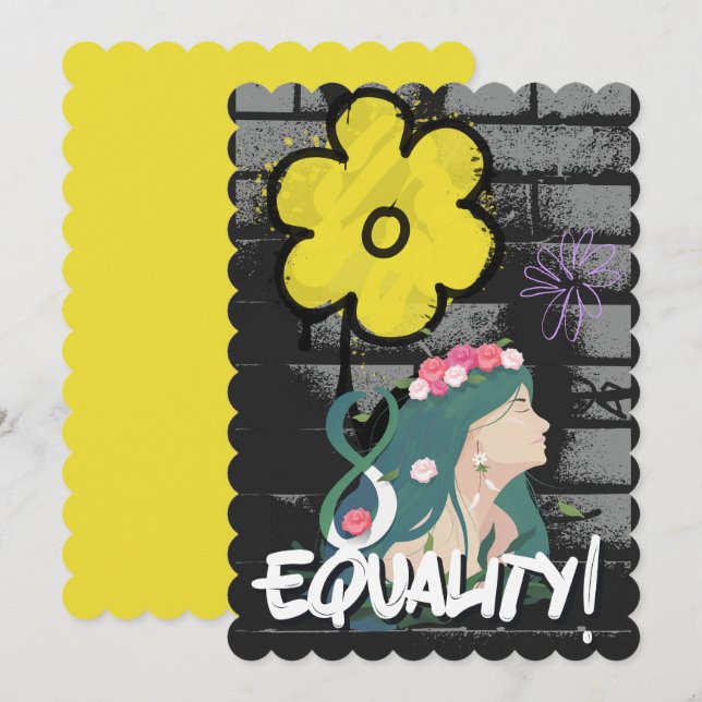 Cartes Pour Fêtes Annuelles Journée internationale de la femme - Égalité et ju (Devant / Derrière)