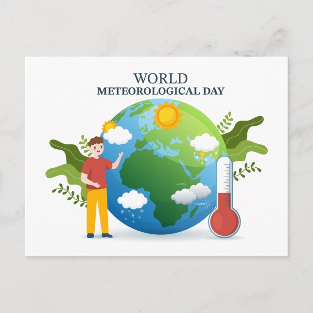 Cartes Pour Fêtes Annuelles Journée météorologique mondiale (Devant)