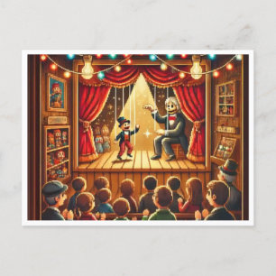Cartes Pour Fêtes Annuelles Journée nationale de la marionnette Pixel Art Cart
