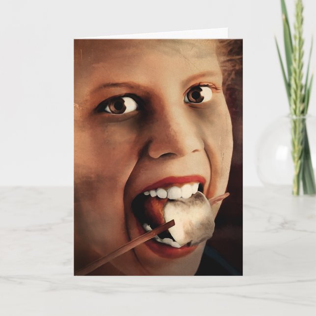Cartes Pour Fêtes Annuelles Journée nationale du marshmallow grillé (Devant)