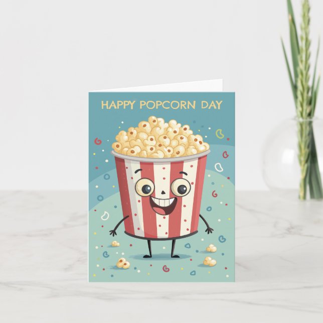 Cartes Pour Fêtes Annuelles Journée nationale du pop-corn (Devant)