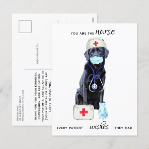 Cartes Pour Fêtes Annuelles Journée personnalisée des infirmières de chien de 