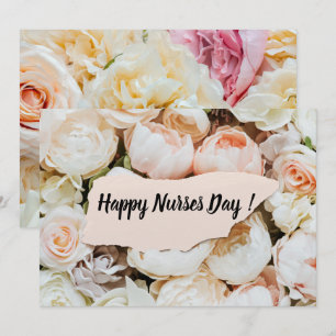 Cartes Pour Fêtes Annuelles Journée simple Pastel Floral Bonne Infirmière