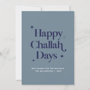 Cartes Pour Fêtes Annuelles Jours de Challah heureux bleu Hanukkah drôle