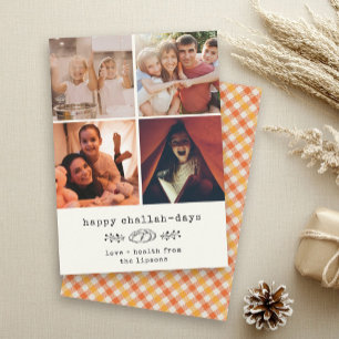 Cartes Pour Fêtes Annuelles Jours de Challah Heureux Collage de Photos Moderne