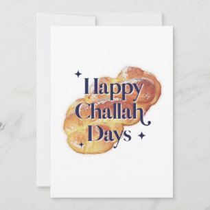 Cartes Pour Fêtes Annuelles Jours de Challah Joyeux 2022 Hanukkah Aquarelle