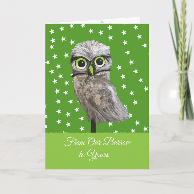 Cartes Pour Fêtes Annuelles Jours fériés de la Chouette (Devant)