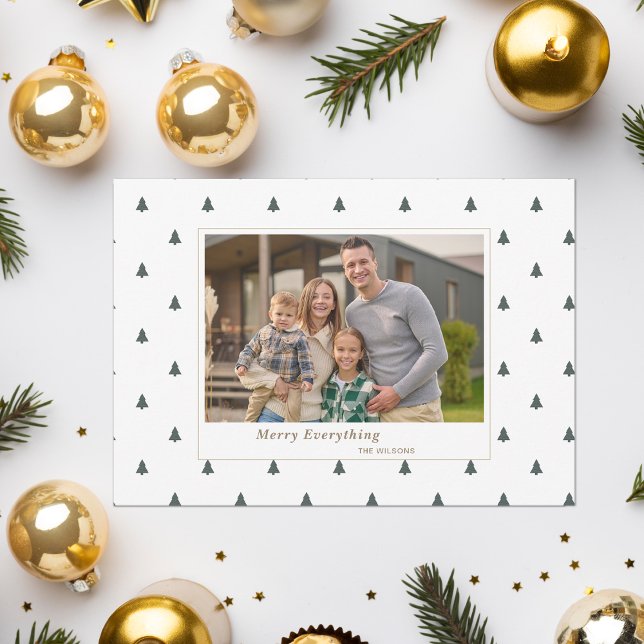Cartes Pour Fêtes Annuelles Jours fériés de Noël de minuscules arbres (Tiny Trees Photo Holiday PostCard)
