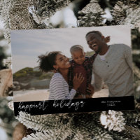 Jours fériés les plus heureux Script Black Christm