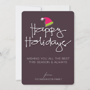 Cartes Pour Fêtes Annuelles jours heureux écrits à la main