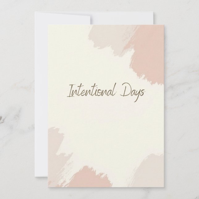 Cartes Pour Fêtes Annuelles Jours intentionnels - en tons doux Abstraits (Devant)