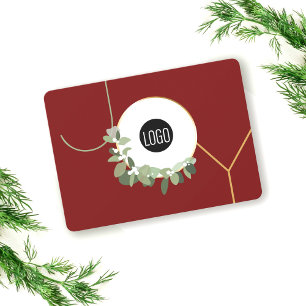 Cartes Pour Fêtes Annuelles Joy Business Logo Happy Holidays Vin rouge