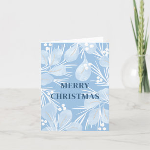 Cartes Pour Fêtes Annuelles Joy Christmas Design bleu