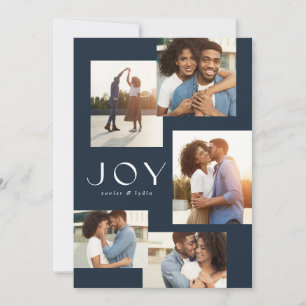 Cartes Pour Fêtes Annuelles Joy cinq photo collage marine moderne Noël