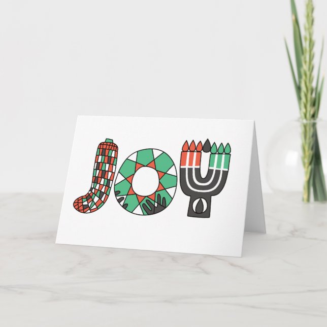 Cartes Pour Fêtes Annuelles JOY de Kwanzaa (Standard) (Devant)