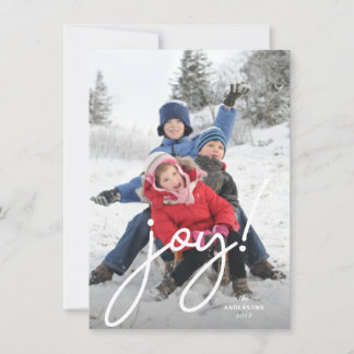 Cartes Pour Fêtes Annuelles Joy Festive Noël manuscrit Script Photo