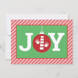 Cartes Pour Fêtes Annuelles JOY Ornament Stripes Chiropratique Appartement de