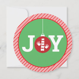 Cartes Pour Fêtes Annuelles JOY Ornament Stripes Chiropratique Noël Round
