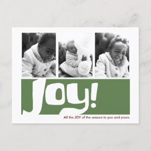 Cartes Pour Fêtes Annuelles Joy & Peace Holiday 3 Photo Triptych