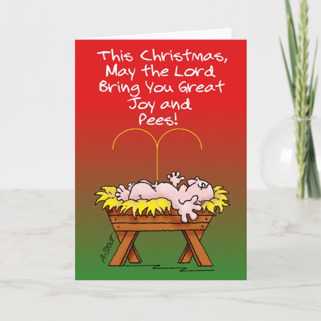 Cartes Pour Fêtes Annuelles Joy & Pees Ce Noël ! - (Devant)