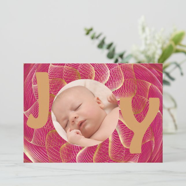 Cartes Pour Fêtes Annuelles Joy Photo (Debout devant)