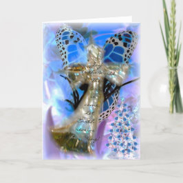 Cartes Pour Fêtes Annuelles Joy To The World Angel Card
