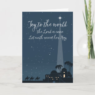 Cartes Pour Fêtes Annuelles Joy to the World Bethléem Christmas Card
