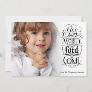 Cartes Pour Fêtes Annuelles Joy to the World Christian Christmas Photo