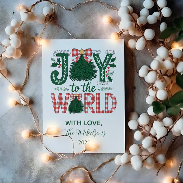 Cartes Pour Fêtes Annuelles Joy to the World Christmas (Créateur téléchargé)