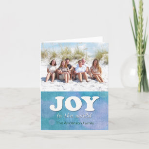 Cartes Pour Fêtes Annuelles Joy to the World Christmas Photo Card