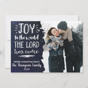 Cartes Pour Fêtes Annuelles Joy to the World Photo Christmas Card