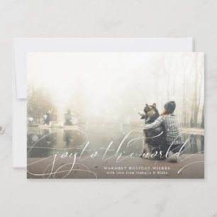 Cartes Pour Fêtes Annuelles Joy To The World Photo Holiday Card
