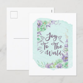 Cartes Pour Fêtes Annuelles Joy to the World Postcard