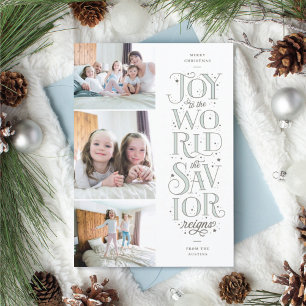 Cartes Pour Fêtes Annuelles Joy to the World Religious Christmas Card