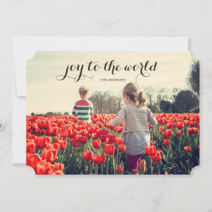 Cartes Pour Fêtes Annuelles Joy World Kid Christmas Photo de vacances personna