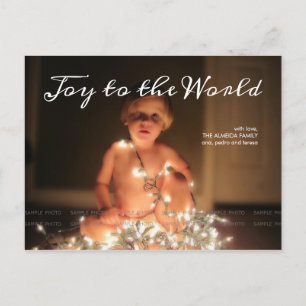Cartes Pour Fêtes Annuelles Joy World Vacances Photo Noël Voeux Famille