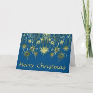 Cartes Pour Fêtes Annuelles Joyaux turquoise et or étoile Noël