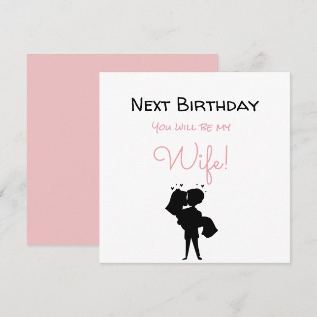 Cartes Pour Fêtes Annuelles Joyeuse épouse du futur anniversaire (Devant / Derrière)