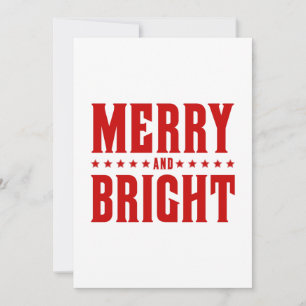 Cartes Pour Fêtes Annuelles Joyeuse et brillante Letterpress Style No. 507
