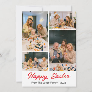 Cartes Pour Fêtes Annuelles Joyeuse famille de Pâques, quatre Pâques collage p