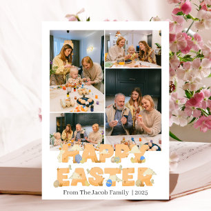 Cartes Pour Fêtes Annuelles Joyeuse famille de Pâques, quatre Pâques collage p